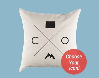 Colorado Born and Bred CO State Flag Native Coloradoan Decorative Accent Pillow 18 x 18