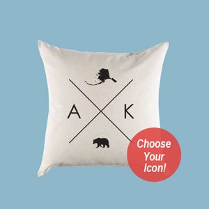 Alaska AK Home State Canvas Pillow or Pillow Cover
