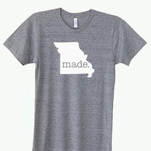 Missouri MO Made Tri Blend Track Camiseta - Camisetas unisex Talla S M L XL