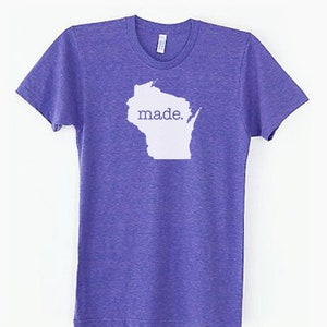 50% OFF! Reg 22.90 Unisex size M Wisconsin WI Made Tri Blend Track T-Shirt - Unisex Tee Shirts Size M