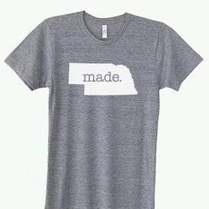 Nebraska Made Tri Blend Track Camiseta - Camisetas unisex Talla S M L XL