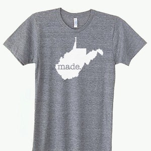 West Virginia Home State Home land tee WV Made Tri Blend Track T-Shirt - Camisetas unisex Talla S M L XL