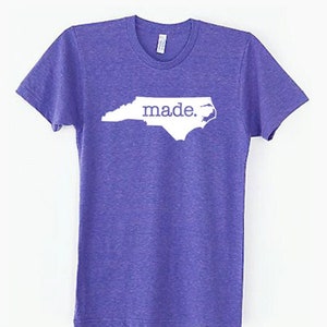 North Carolina NC Home State Made Tri Blend Track Camiseta - Camisetas unisex Talla S M L XL