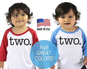 Two 2nd Birthday Tri-blend Raglan Baseball Shirt - Infant, Toddler sizes