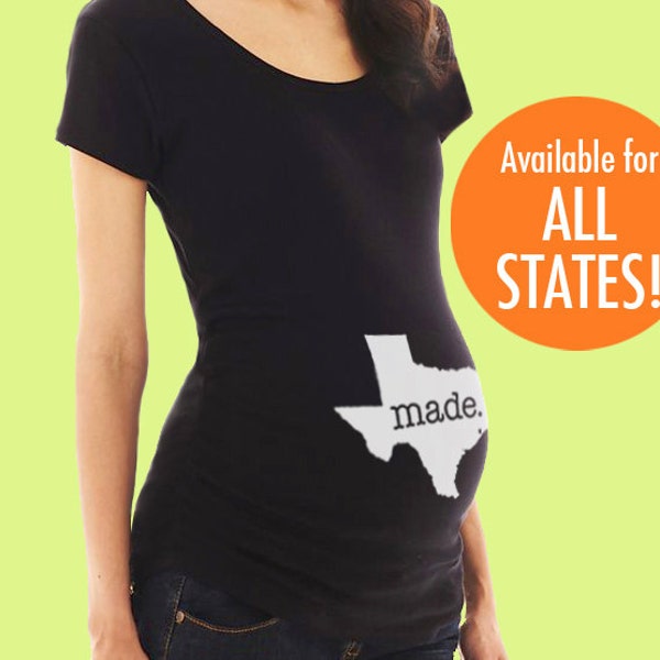 50% OFF! Reg. 26.90 Home State 'Made' Maternity T-Shirt
