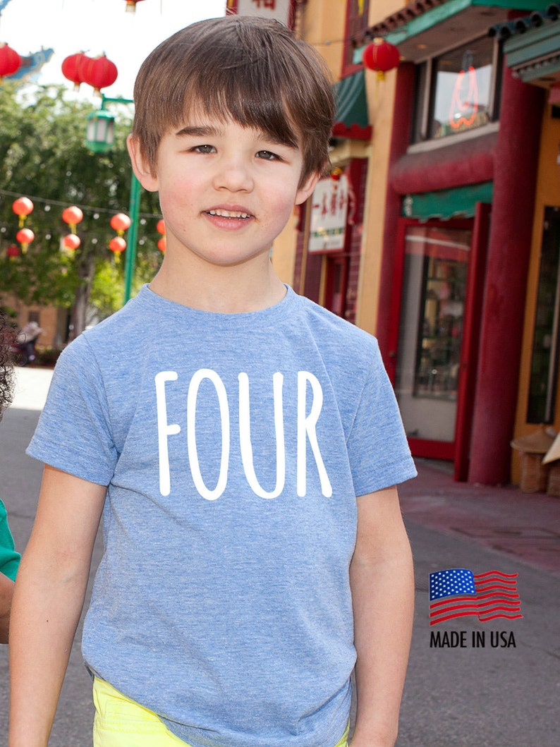 Fourth 4th Birthday #39;Four#39; Tri Blend Toddler Kids T-Shir Fourth 4th Birthday #39;Four#39; Tri Blend Toddler Kids T-Shir