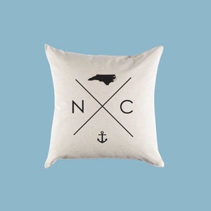 North Carolina NC Home State Canvas Pillow or Pillow Cover image 2