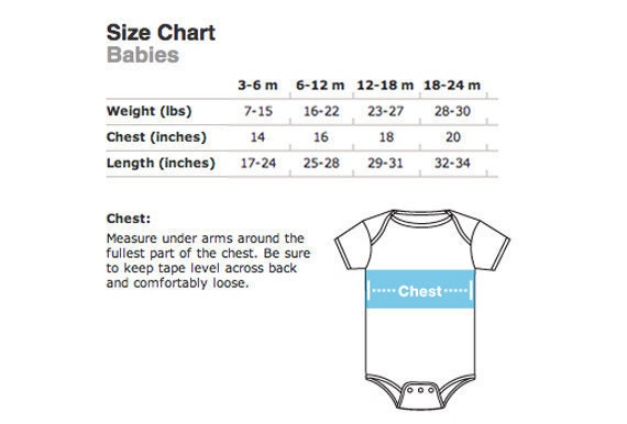 Roots Baby Size Chart