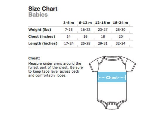 Roots Baby Size Chart