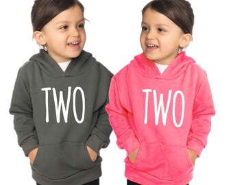 Sweat à capuche en molleton d'anniversaire deux ans - Cadeau d'un 2e anniversaire