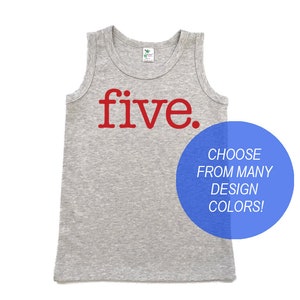 Fifth Birthday &#39;five.&#39;  Poly Cotton Toddler, Kid&#39;s Tank Top
