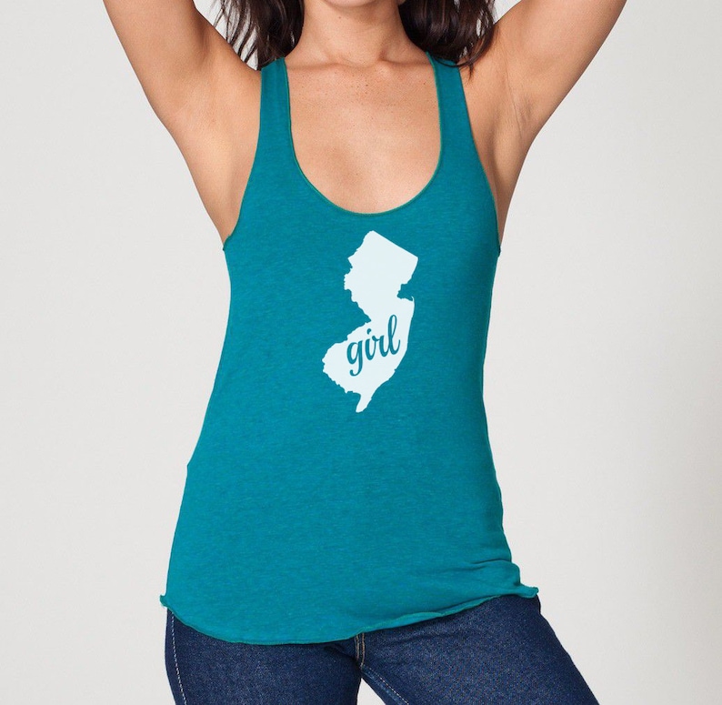 New Jersey Girl Tri Blend Tank Top Unisex & Womens Tanks Etsy