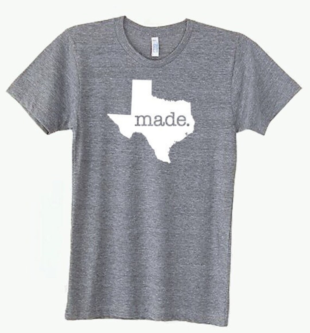 Texas TX Made Tri Blend Track T-shirt - Unisex Tee Shirts Size