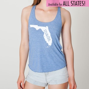 All States Made Women&#39;s Tri Blend Tank Shirt - Tank Shirts Size XS S M L