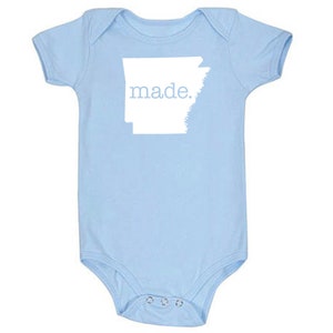 All States 'made.' Cotton Baby One Piece Bodysuit Infant Girl and Boy Gift Unisex Baby Clothing Grandparent Announcement image 10