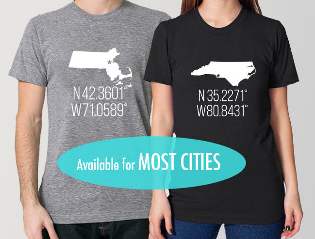 Home State City Coordinates for All States and Washington DC Tri