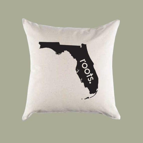 Florida FL 'Roots' or 'Made' Home State Roots Throw Pillow Gift For Mom | Etsy