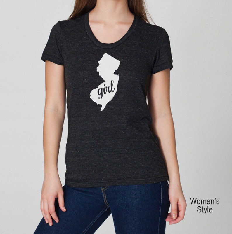 New Jersey Girl Tri Blend Track Tshirt Unisex & Etsy