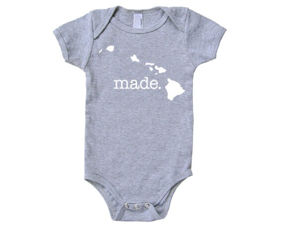 Hawaii 'made.' Cotton One Piece Bodysuit Infant Girl - Etsy