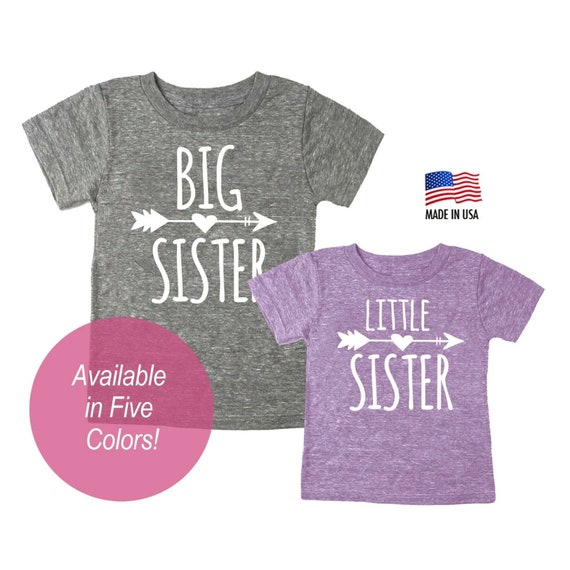 Big Sister or Little Sister Tri Blend Infant, Toddler, Kids, Youth