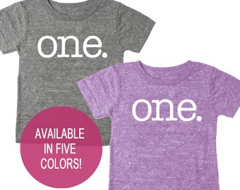 One Tri-blend First Birthday T-shirt  -  Shirt for 1st Birthday - Infant and Toddler sizes