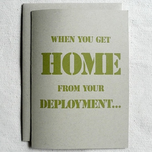 Love Card When You Get Home From Your Deployment...