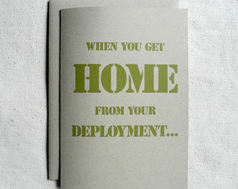 Love Card When You Get Home From Your Deployment...