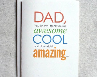 Father's Day Card Funny Dad, You know I think you're awesome...