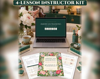 Mahjong Teaching Guide, American Mahjong Instructor Kit, Lesson Plans, Slides, Student Handouts, Class Forms, Printable