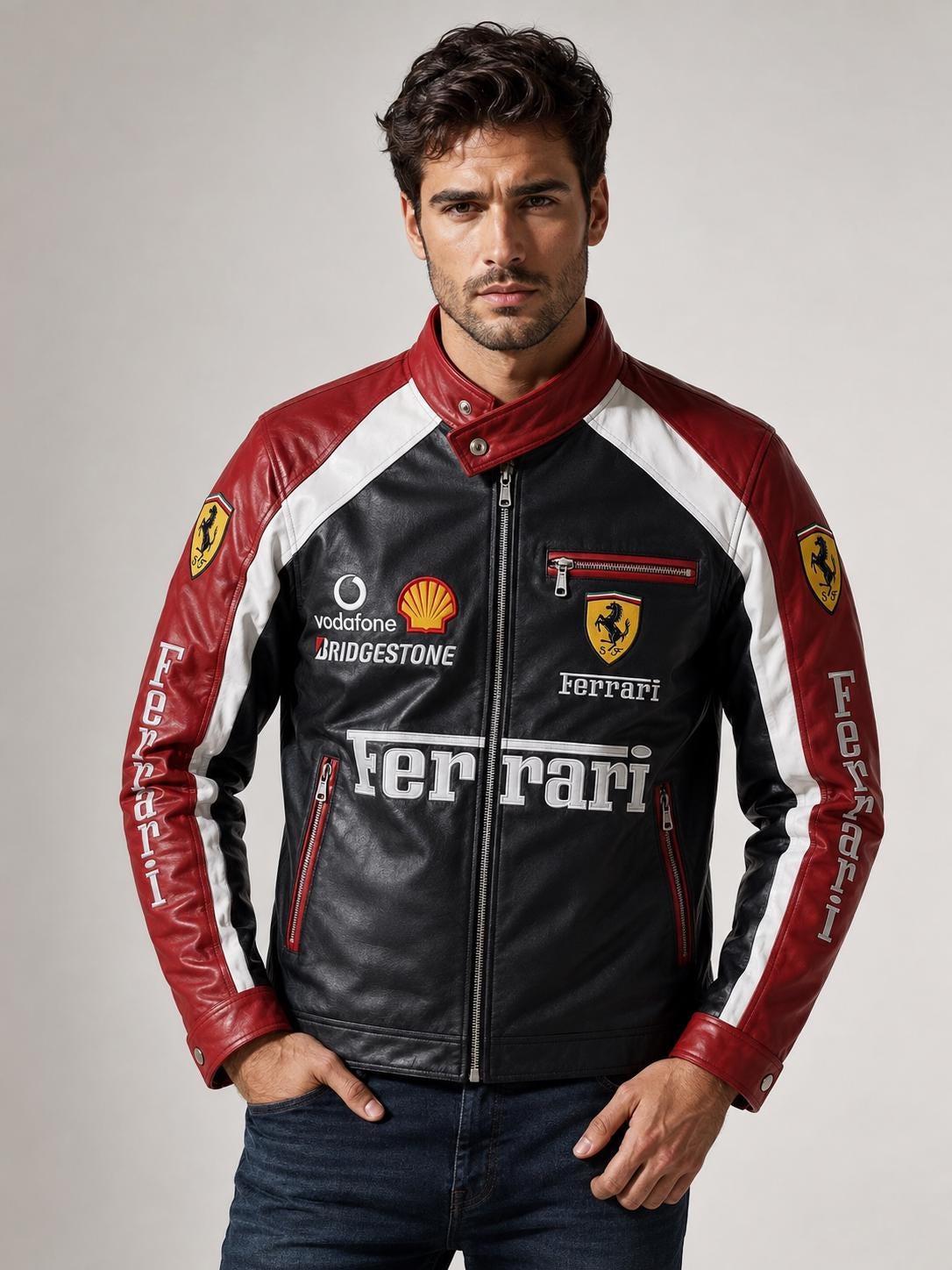 Leather ferrari jacket - Etsy 日本