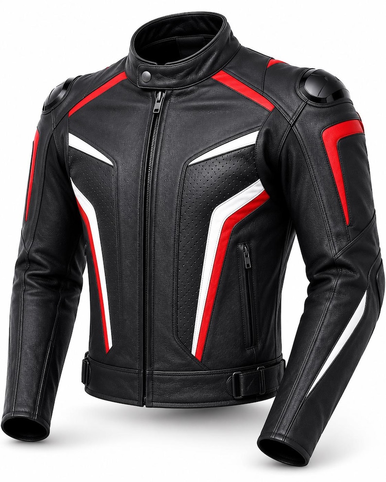 motorcycle Men Leather Biker Jacket For Men | Genuine motorbike  Racing Gear | Gift For Her