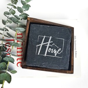 1 Colorado Home Slate Coaster - Denver, Aspen, Boulder, Ski, Snowboard, Gift, Wine, Coffee, Beer, Christmas Gift, Mountains