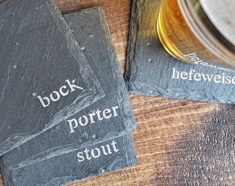 1 Craft Beer Slate Coaster - Mancave, Fathers Day, Brewing, brewer, Valentine's Day