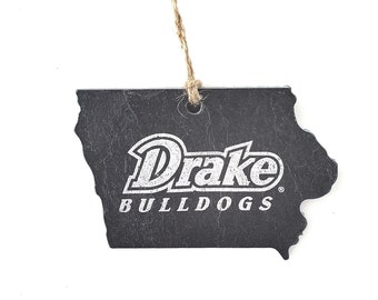 Drake University Bulldogs Slate Ornament - Iowa Gift, Midwest, Christmas, Holidays, Wine Tag, Gift, Ornament, Des Moines, Griff