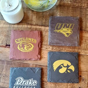 1 Iowa Hawkeyes Slate Coaster Officially Licensed Tailgating, Craft Beer, Mancave, husband, boyfriend, Fathers Day, birthday image 10