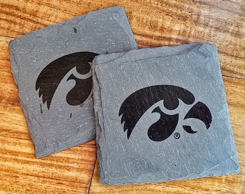 1 Iowa Hawkeyes Slate Coaster Officially Licensed Tailgating, Craft Beer, Mancave, husband, boyfriend, Fathers Day, birthday image 8