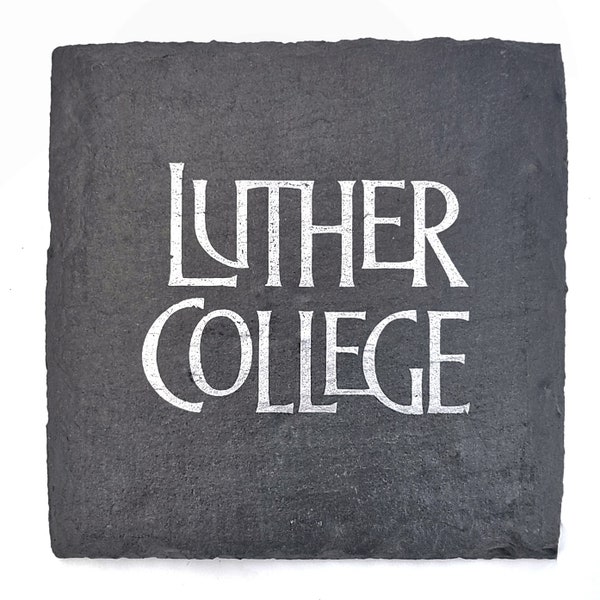 1 Luther College Slate Coaster - Iowa, Decorah, Norse, Tailgating, Craft Beer, Mancave, husband, boyfriend, Fathers Day, Beer coaster