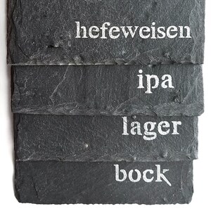 1 Craft Beer Slate Coaster Mancave, Fathers Day, Brewing, brewer, Valentine's Day image 5