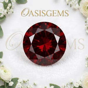 Natuurlijke rode robijn, rond geslepen, 26,60 ct, Myanmar (Birma), losse edelsteen, echte rode robijn, kostbare steen voor ring, hanger of sieraad.