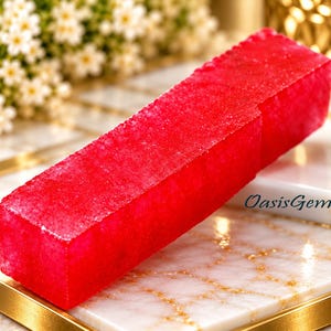 Natural Red Ruby Rough 308 Ct Burma Ruby Gemstone Stick Cut 80x17mm Loose Ruby for Jewelry Making, Gemstone Collectors