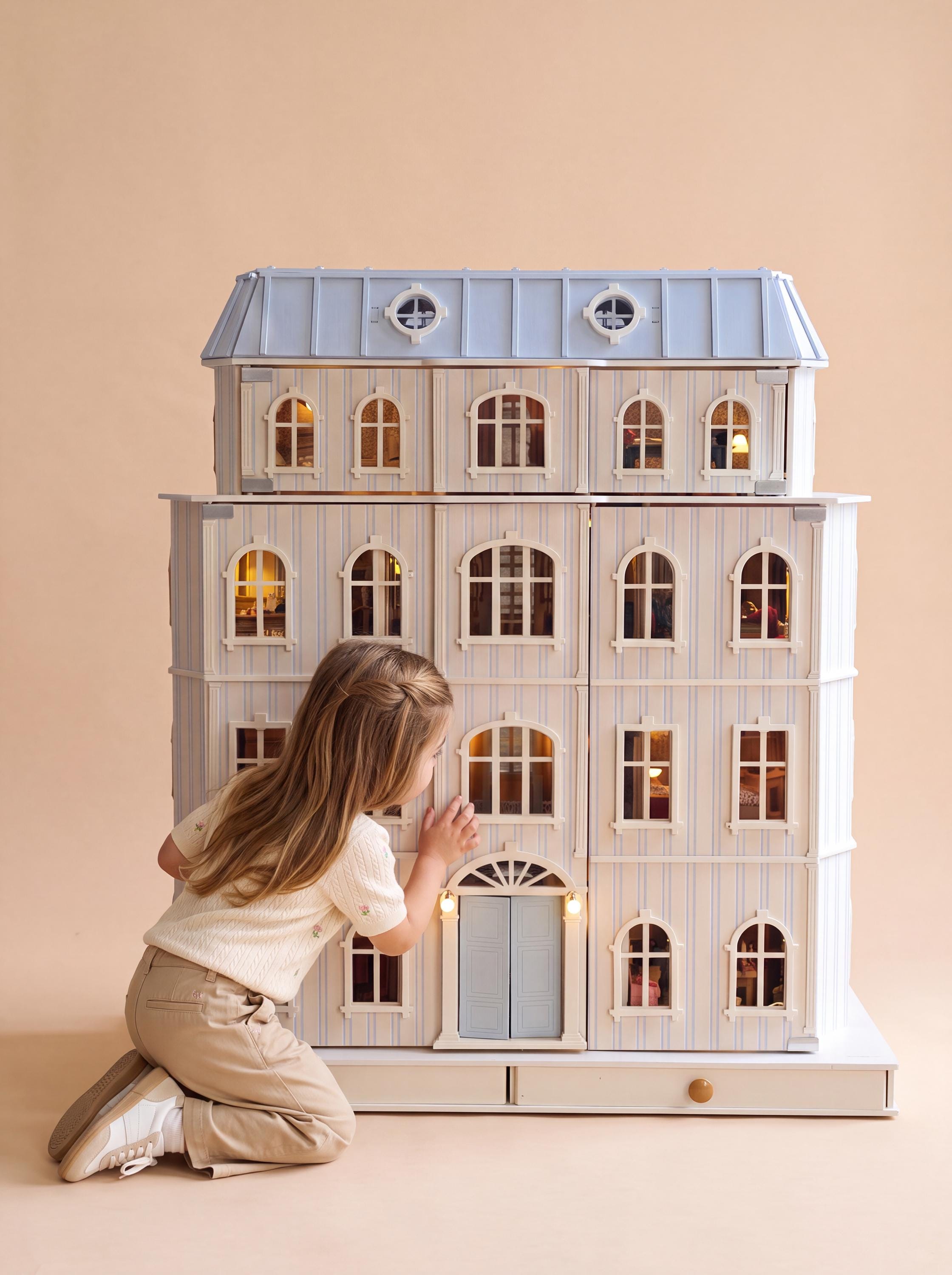 Wooden dollhouse fully assembled - Etsy 日本