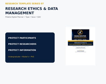 Research Ethics & Data Management Digital Planner.