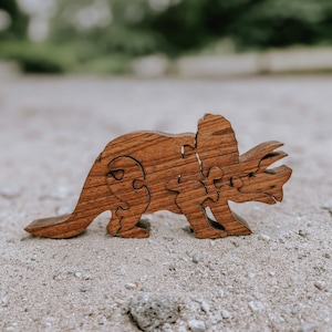 Dinosaur Triceratops  Puzzle children&#39;s playroom shelf keepsake