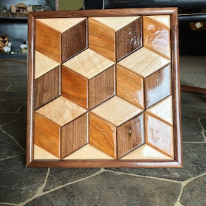 Tumbling Block Quilt Block