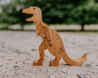 Dinosaur T-Rex Puzzle Children's handmade wooden playroom set