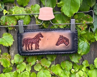 Vintage 90's unbranded Brown Leather Horse Embossed Wallet