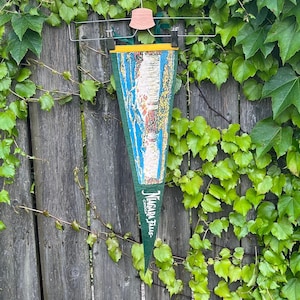 Fanion en feutre vert et jaune des chutes du Niagara, Canada, vintage des années 90