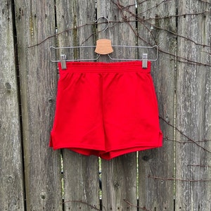 Vintage 80&#39;s/90&#39;s 5 B&#39;s 100% Nylon Red Short Shorts Size Small