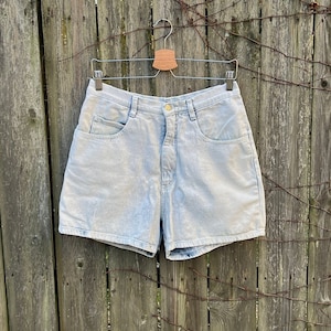Vintage 80&#39;s Denim Republic Acid Wash High Waist Denim Jean Shorts Size 8