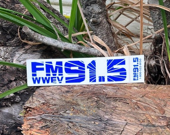 Vintage WWEV FM 91.5 Atlanta Área Christian Radio Station Parachoques Pegatina Calcomanía